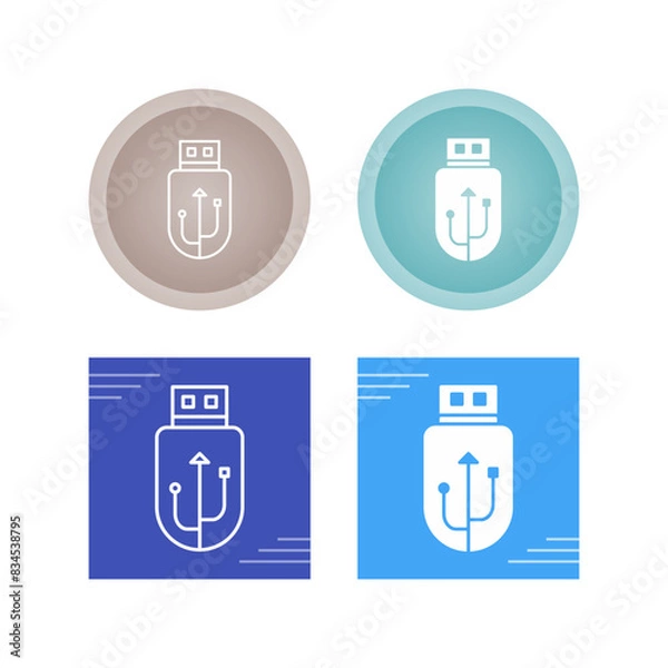 Fototapeta Usb Vector Icon