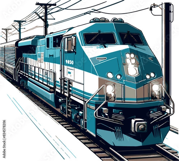 Obraz train in the station