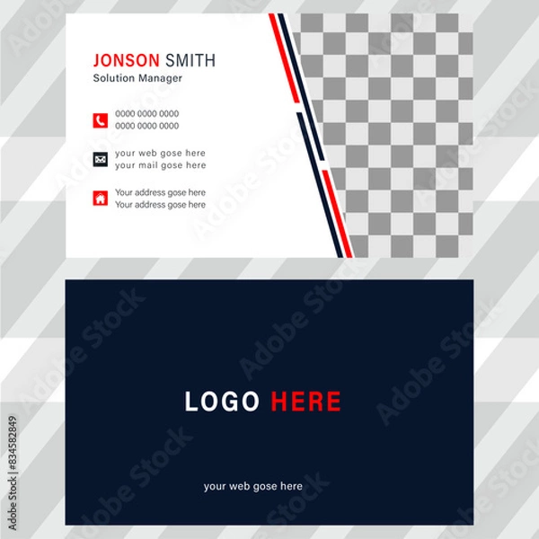Obraz Double sided professional business card template design
