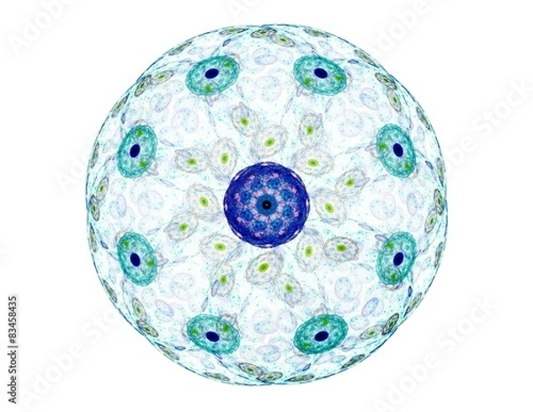 Fototapeta fractal radial pattern on the subject of science