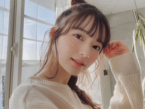 Obraz 自撮りをしているアジア人女性