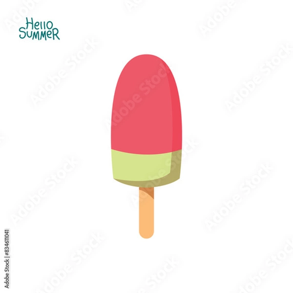 Fototapeta delicious ice cream vector illustration. summer theme