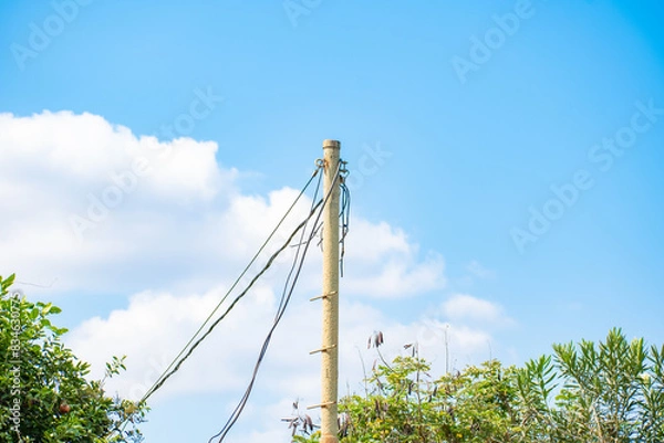 Obraz rope on a electric pole
