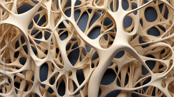 Fototapeta Detailed bone marrow textures with medical precision, perfect for anatomic illustrations and highquality backgrounds.