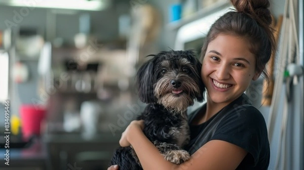 Obraz person with dog