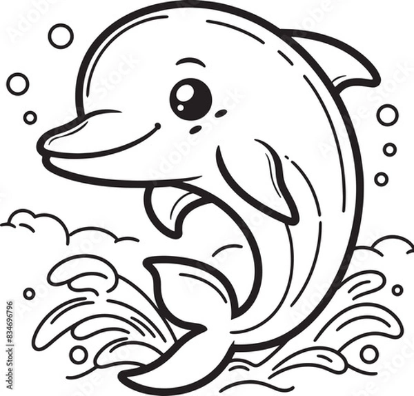 Obraz Dolphin Coloring Page