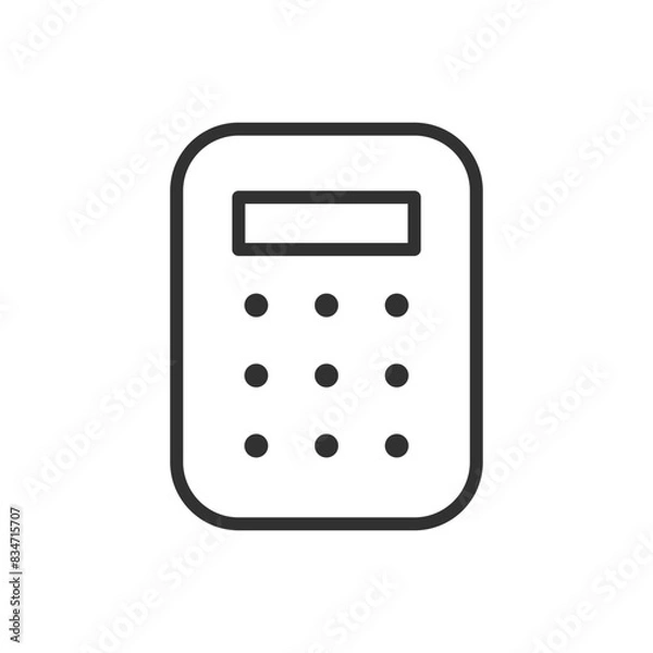 Fototapeta Calculator, linear icon. Line with editable stroke