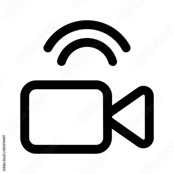 Obraz video live stream line icon