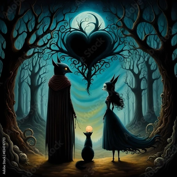Fototapeta illustration of a couple 