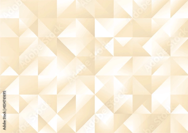 Fototapeta 四角と三角の幾何学背景（金色）
