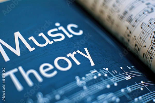 Obraz Open Music Theory Book with Musical Notes
