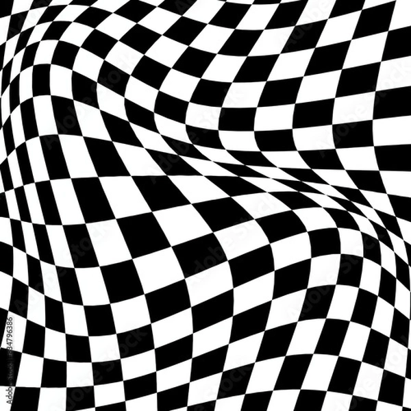 Fototapeta Abstract checkerboard moving seamless background