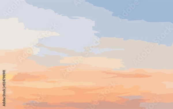 Obraz vector background of beautiful evening sun sunset