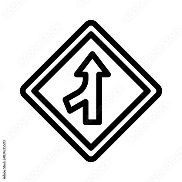 Fototapeta merging line icon