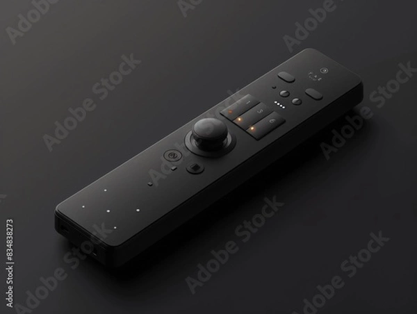 Obraz Close-up remote control on black surface