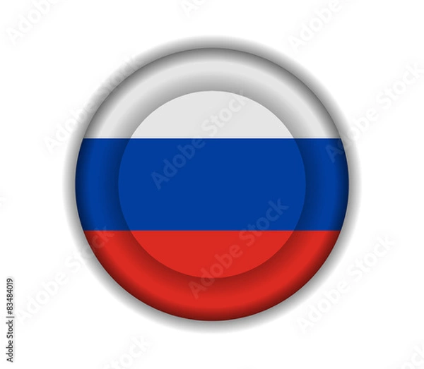 Fototapeta button flags russia