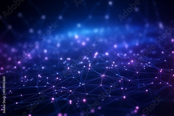 Obraz Abstract technology digital mesh line electronic network data innovation concept background.