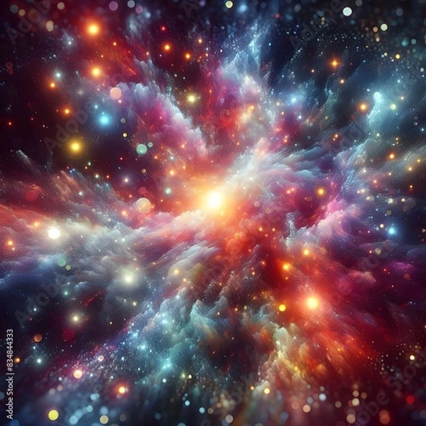 Fototapeta An electrifying display of abstract colorful lights