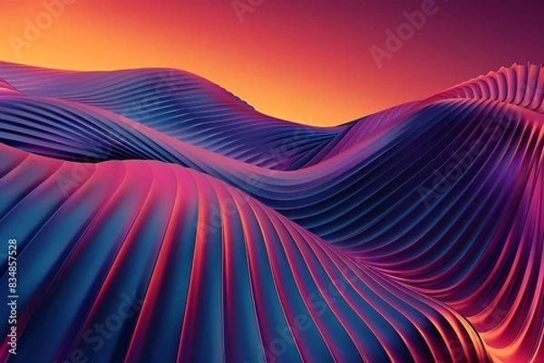 Fototapeta A bold futuristic graphic showcasing vibrant, angular patterns in a dynamic composition The sharp lines and vivid colors reflect a modern aesthetic, creating a striking visual impact
