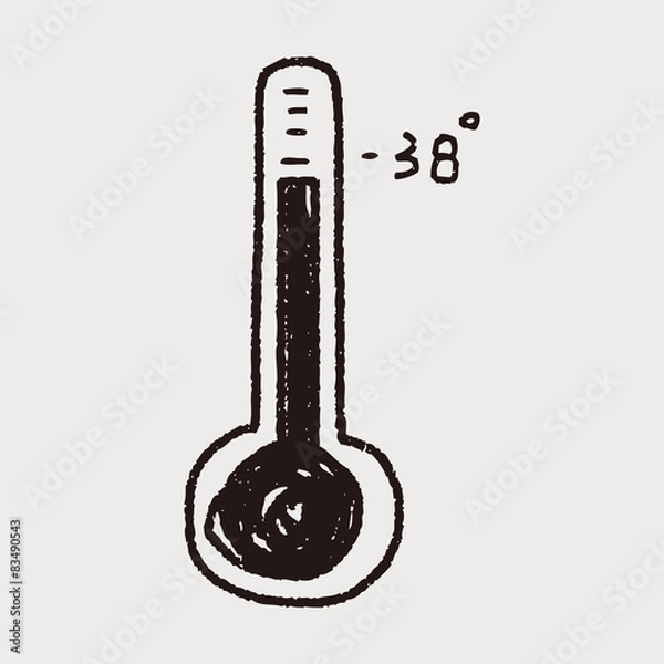 Obraz thermometer doodle