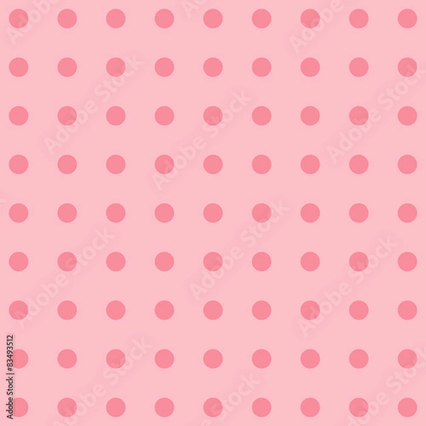 Fototapeta Polka dot fabric. Retro vector background or pattern