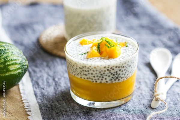 Obraz Chia with mango pudding