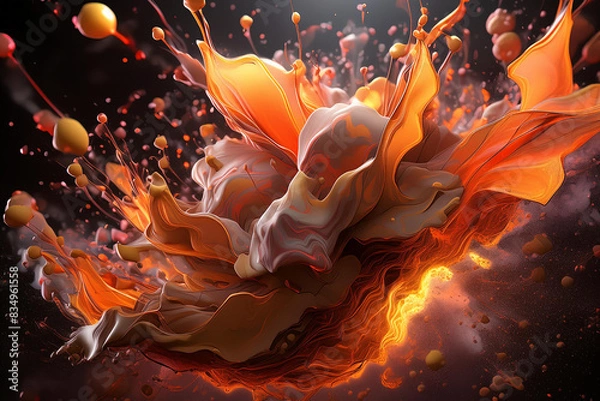 Obraz Projection de liquide