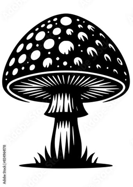 Fototapeta Fly agaric SVG, Mushrooms SVG, Forest SVG, Fly agaric Silhouette, Fly agaric Vector, Clipart, Cut file for Cricut SVG, JPG, PNG