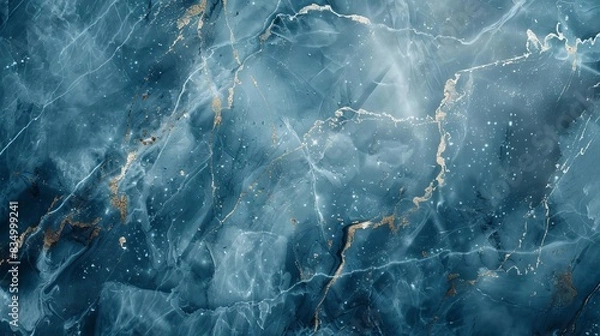 Obraz elegant vintage blue marbled texture banner with abstract metallic grunge elements luxury web header background