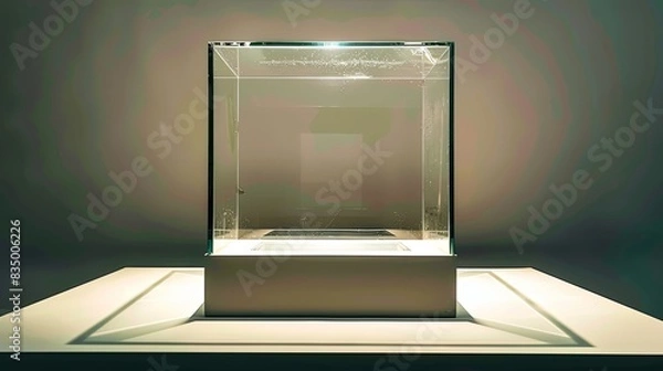 Obraz Neat cube empty glass showcase display
