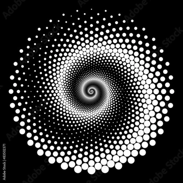 Fototapeta Design spiral dots backdrop