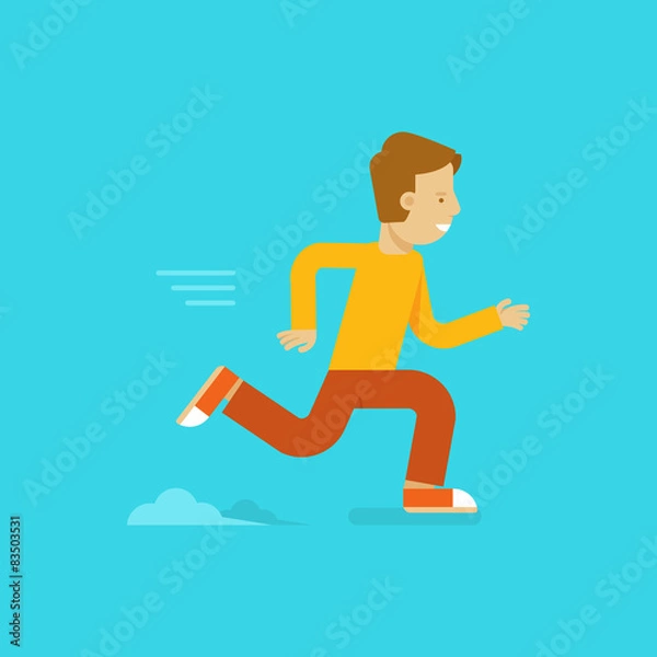 Obraz Vector male character in flat style