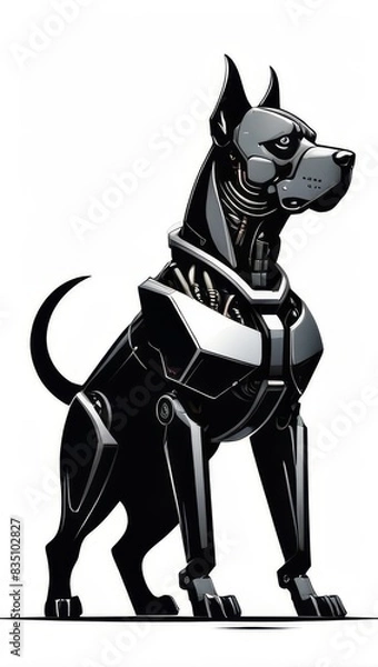 Fototapeta “Steel Fangs: The Robotic Protector”