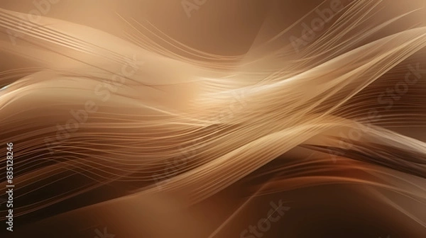 Fototapeta abstract light brown background with lines. illustration technology