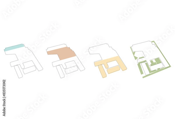 Fototapeta Hand made vector Architecture Sustainability diagram  