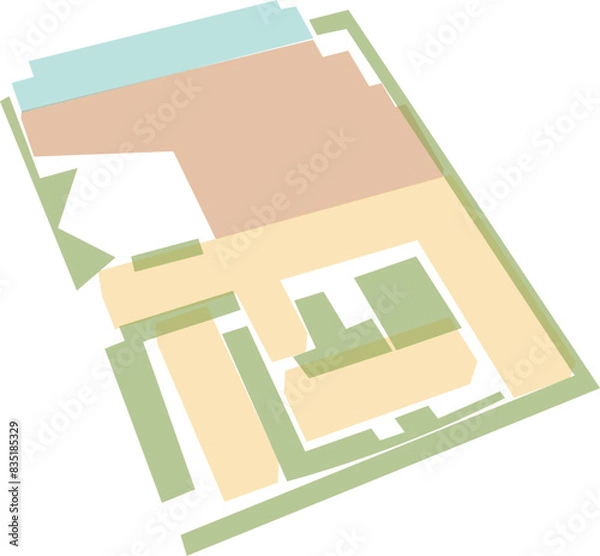 Fototapeta Hand made vector Architecture Sustainability diagram  