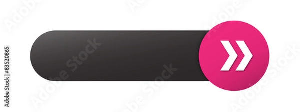 Fototapeta BLANK VECTOR BLACK & PINK WEB BUTTON