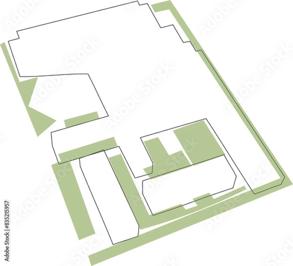 Fototapeta Hand made vector Architecture Sustainability diagram  