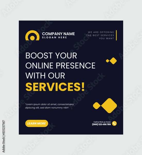 Obraz Modern Real Estate Social Post Design Template