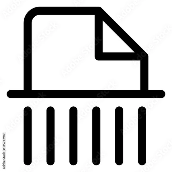 Fototapeta shred line icon vector illustration isolated on white background