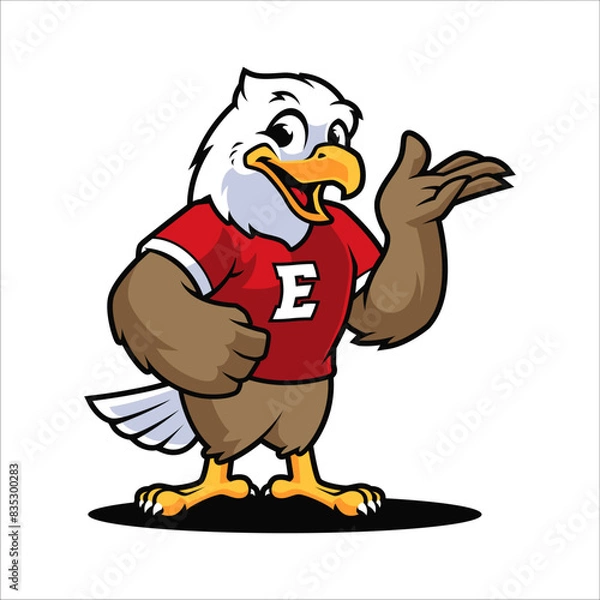 Obraz Eagle cartoon mascot character illustration