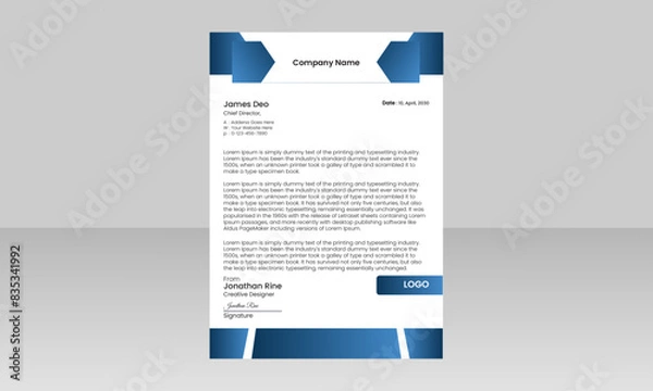 Fototapeta Modern business and corporate letterhead template.
Corporate Identity Template