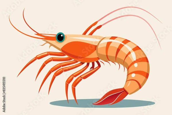 Fototapeta shrimp vector illustration