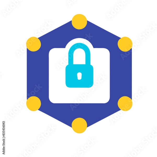 Obraz Cybersecurity icon AI Generated