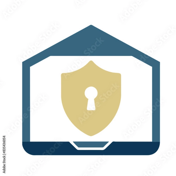 Obraz Cybersecurity icon AI Generated