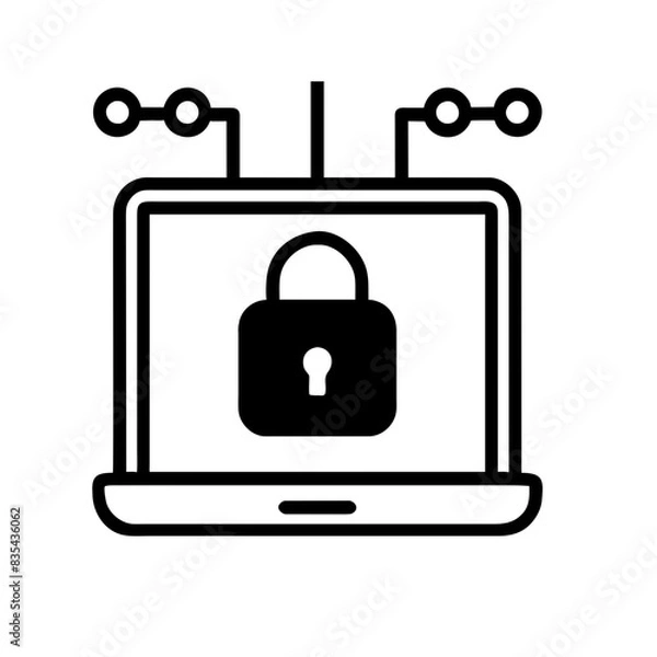 Obraz Cybersecurity icon AI Generated