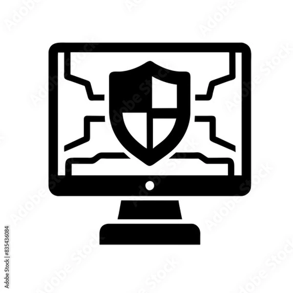 Obraz Cybersecurity icon AI Generated