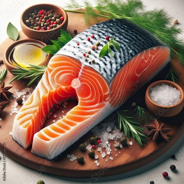 Obraz salmon and vegetables