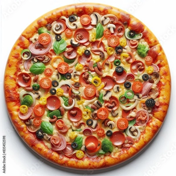 Obraz pizza isolated on white