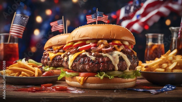 Obraz burger and fries